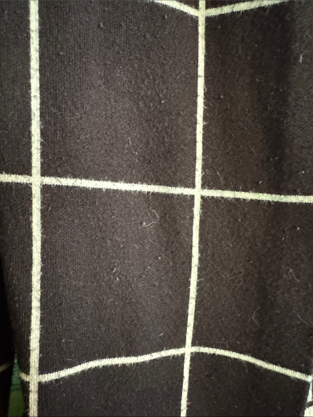 Tahari Black and White Windowpane Open-Front Coatigan - Picture 4 of 6
